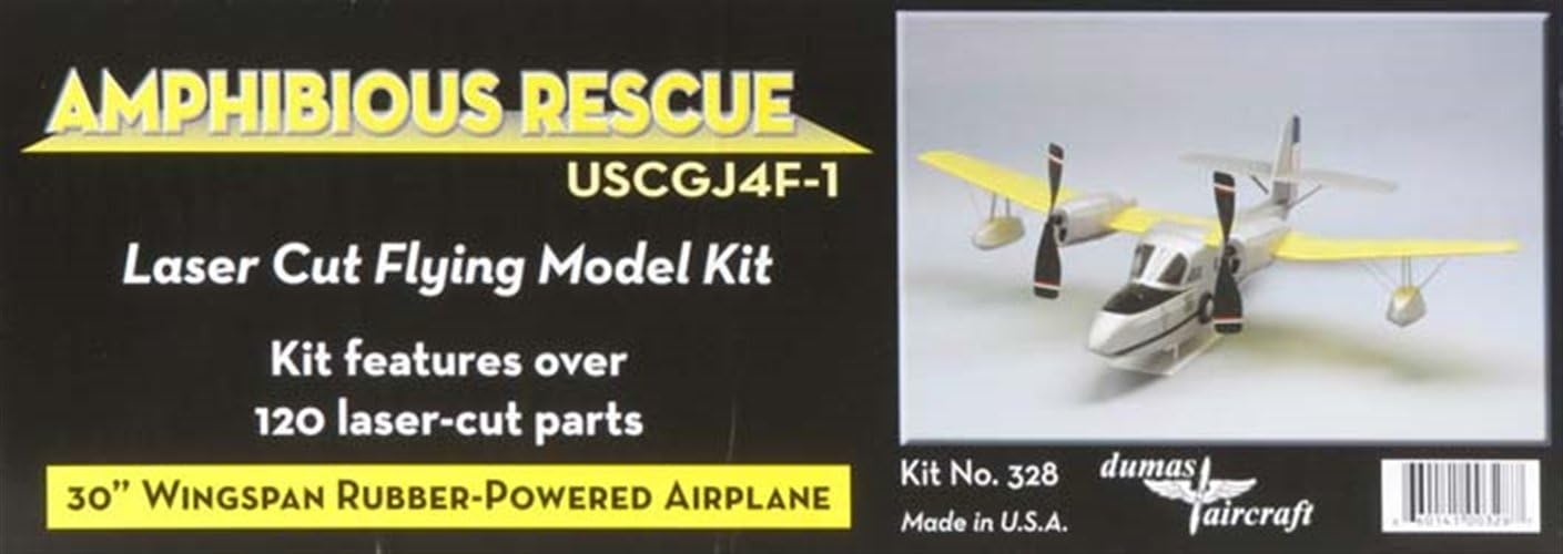 Dumas 30" Wingspan USCG J4F1 Amphibious Rescue Aircraft Laser Cut Kit