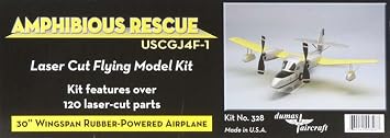 Dumas 30" Wingspan USCG J4F1 Amphibious Rescue Aircraft Laser Cut Kit