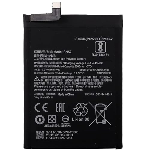 BN57 Akku für Xiaomi Pocophone Poco X3 NFC/Pro 5160 mAh Ersatzkapazität