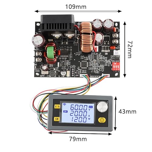 EC Buying XY6020L - Convertidor CNC DC Buck Fuente de alimentación de voltaje CC ajustable, voltaje constante 20 A, 1200 W, módulo reductor de voltaje, fuente de alimentación de 1200 W - imagen 5