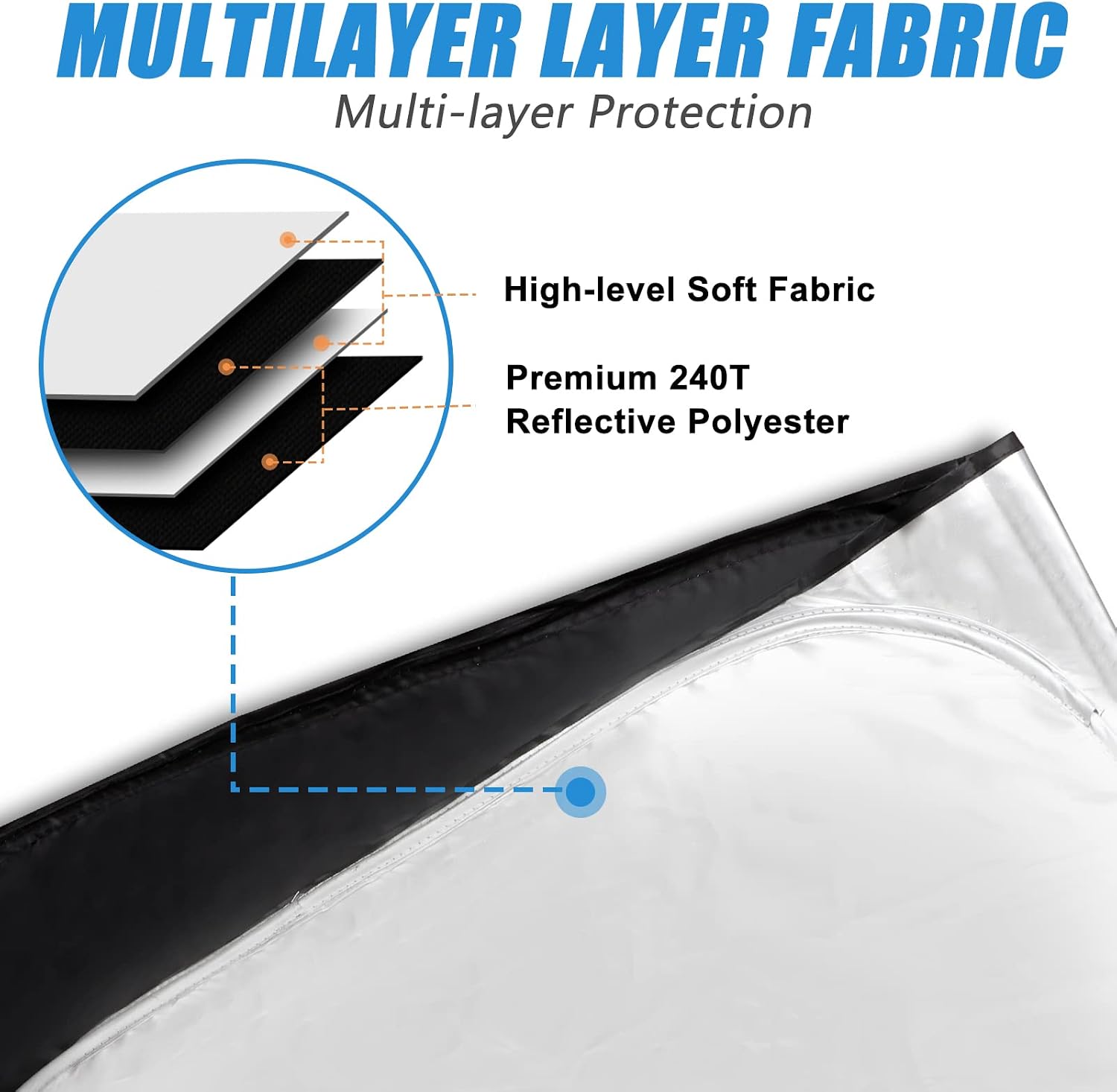Tacoma Windshield Sunshade Compatible with Toyota 2016-2025 Tacoma 2Dr 4Dr Pickup - Double Layer Foldable Front Sun Shield Protector