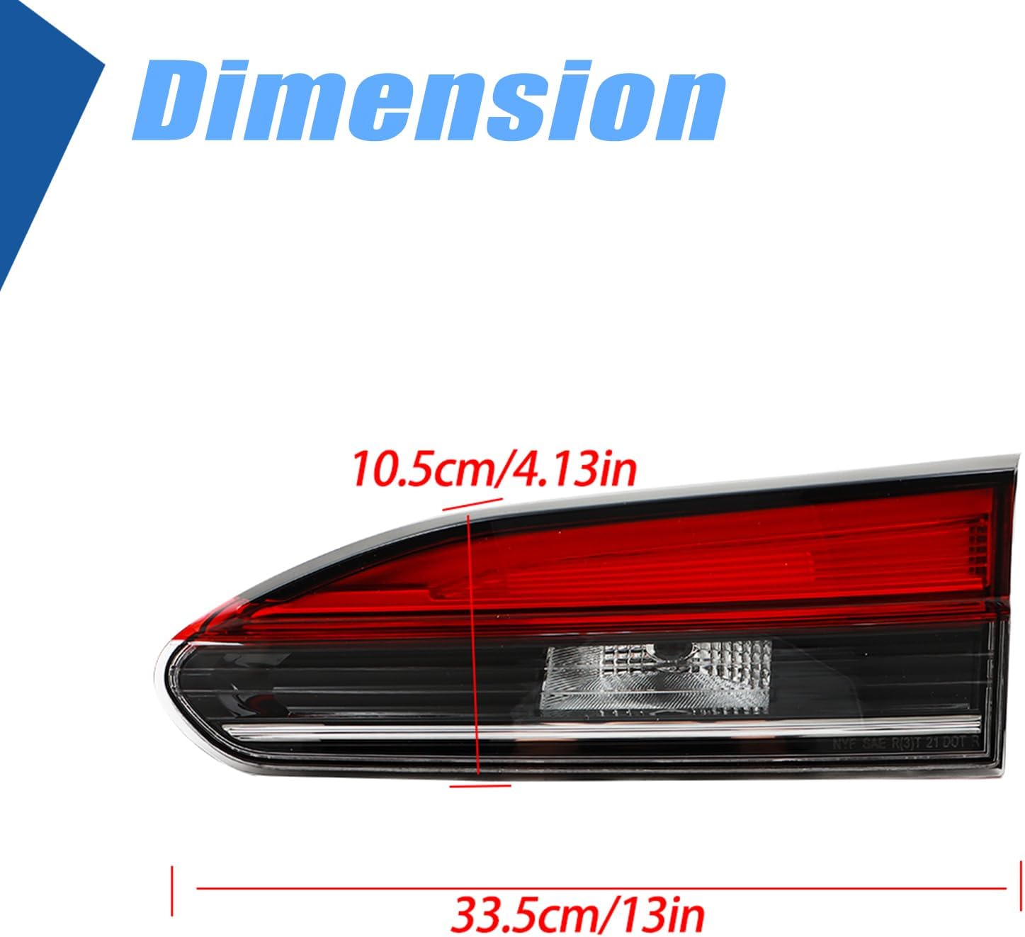 Silscvtt Rear Brake Tail Light Assembly Replacement for Corolla Cross XLE 2022-2023 Tail Light Inner Right 81580-0A150