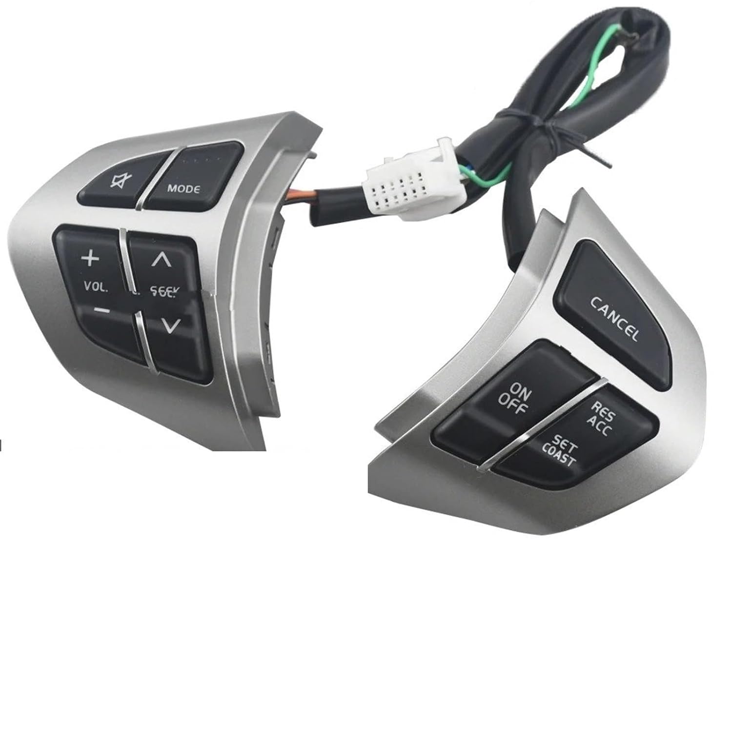 Cruise Control Switch for Suzuki for Grand for Vitara II 2005-2015 Audio Volume Cruise Control Buttons Remote Steering Wheel Button Switch (Black)