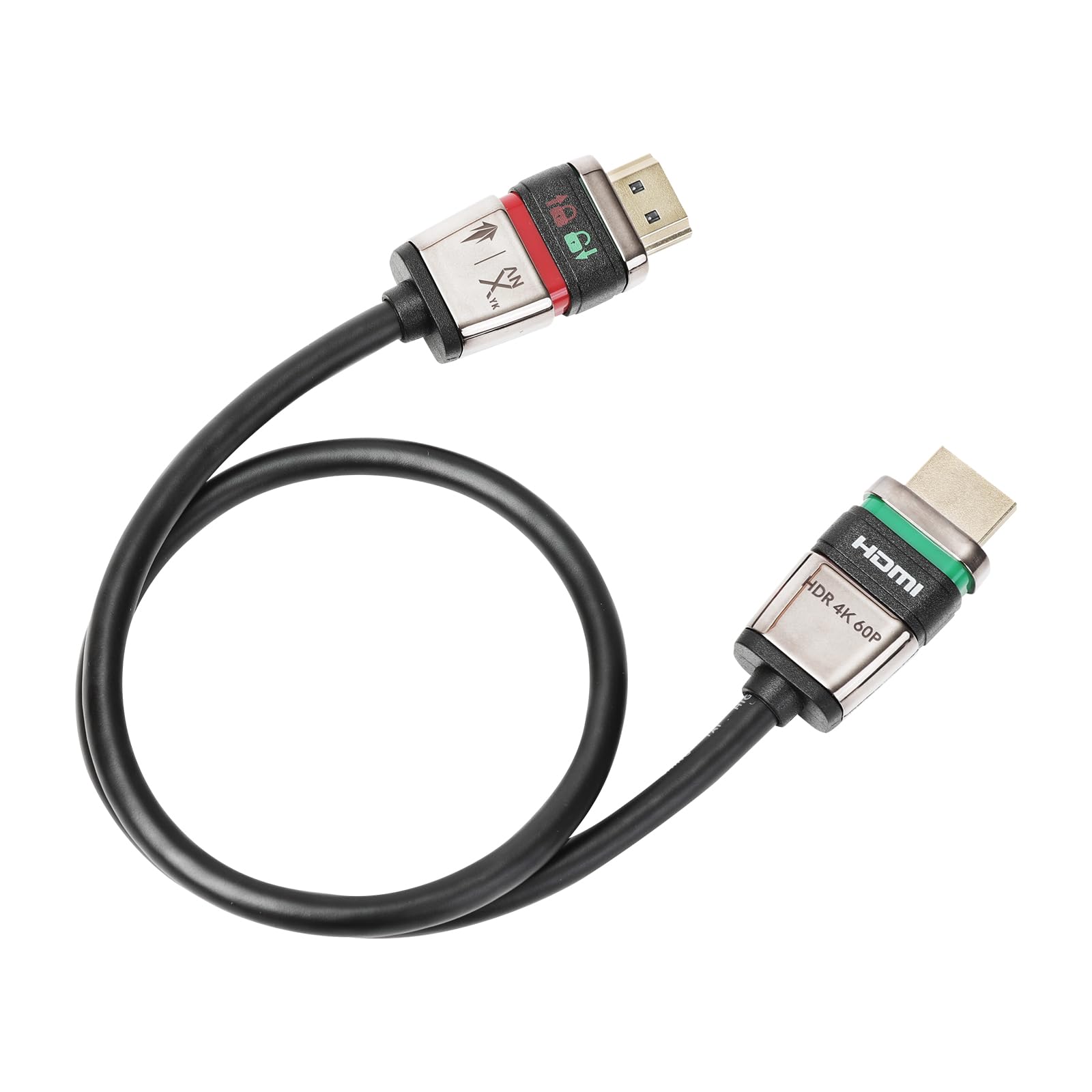 Câble HDMI 2.0 verrouillable – 4K @ 60 Hz 18 Gbit/s HDR pour transfert vidéo haute vitesse avec système Ultra Lock (2 m)