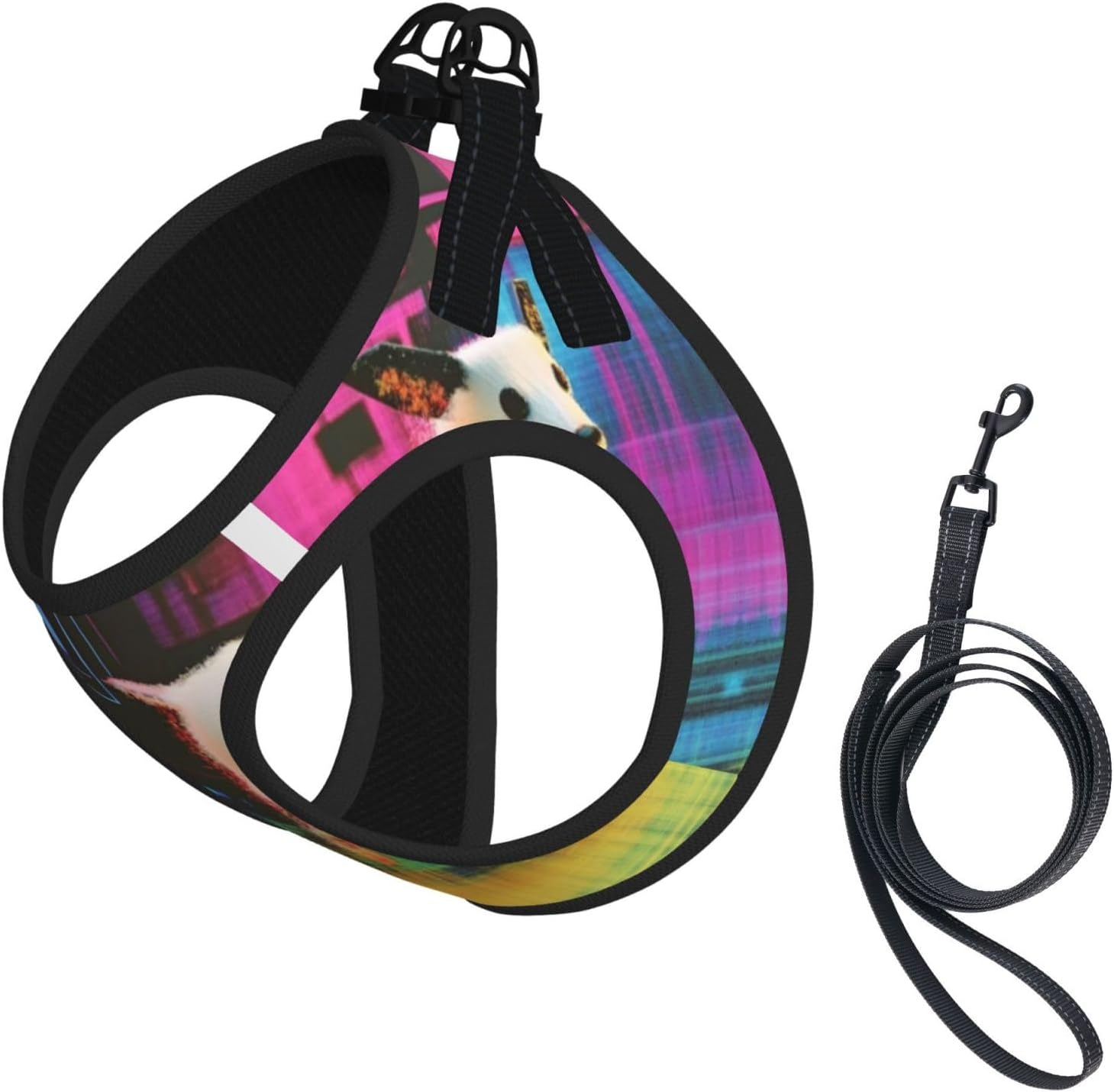 Dreamy Lamb Pet Vest Small Size Dog Harness and Leash Set, Reflective & Breathable for Puppy Training Without Accessories Small