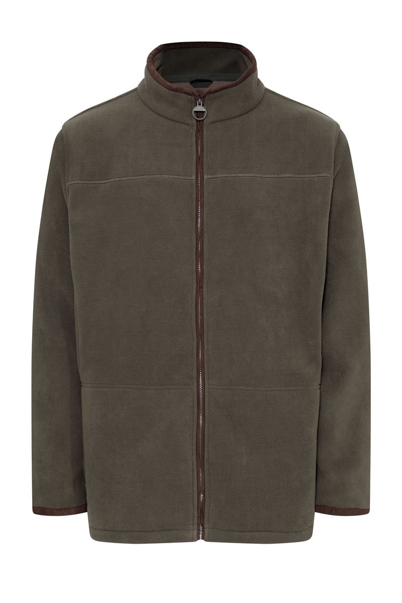 Champion Mens Berwick Fleece Jacket With Faux Suede Trim - Olive - Xl