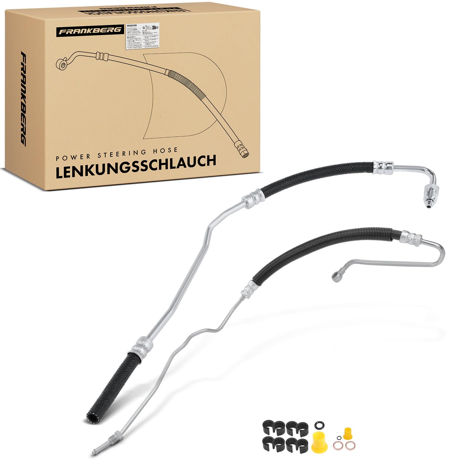 Frankberg Servolenkung Schlauch Druckschlauch Kompatibel mit A1 2010-2015 Ibiza IV 2008-2015 Toledo IV 2012-2019 Fabia II 2006-2014 Polo 2001-2009 Replace# 6R1423893H