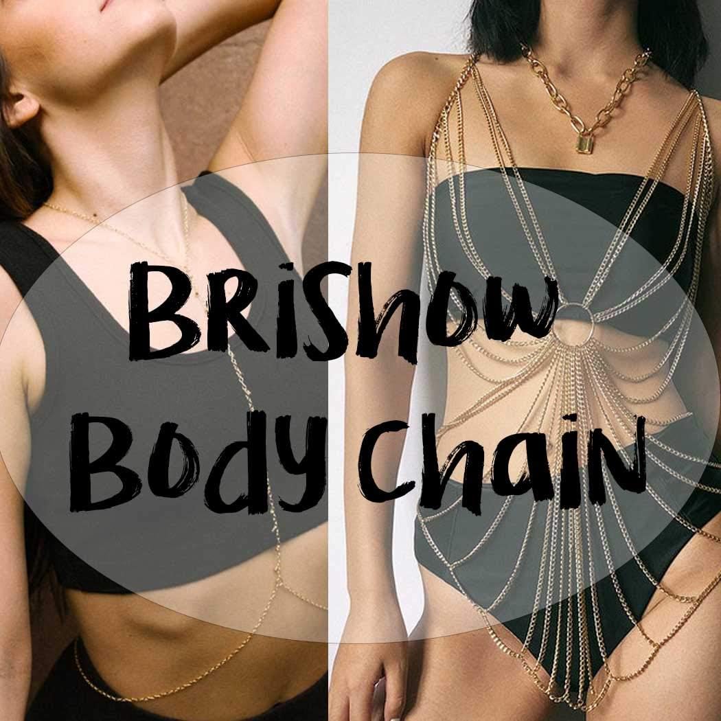 Brishow Rhinestone Body Chains Layered Crystal Waist Chain Beach Bikini Fashion Body Jewelry Accessories for Women and Girls - Image 7