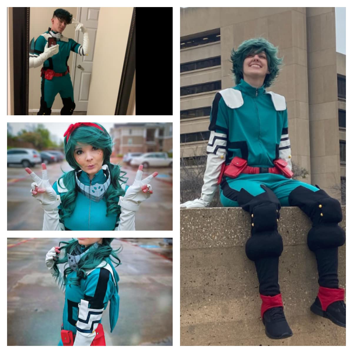 My Hero Academia - Conjunto de disfraz de cosplay Midoriya Izuku para cosplay de dibujos animados para Halloween para niños y adultos