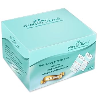 Easy@Home 5 Pack Multi-Drug Screen Test, 10 Panel Urine Drug Tests Kit