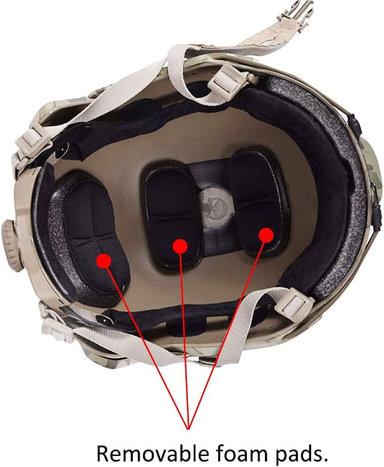 EMERSONGEAR Military Tactical Fast Helmet for Outdoor Sports,Multifunctional MH Style Military Helmet Airsoft Combat Sports Multicam : Sports & Outdoors