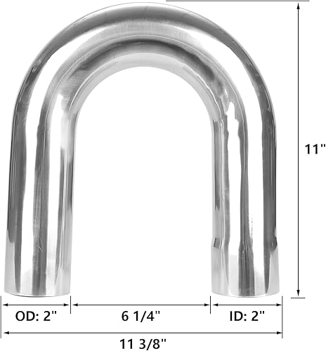 Miniatura 118 de A-KARCK Tubo de escape de 90 grados 2.5 "OD, curva de mandril de tubo de escape de acero inoxidable 304, personaliza tu propio sistema de escape