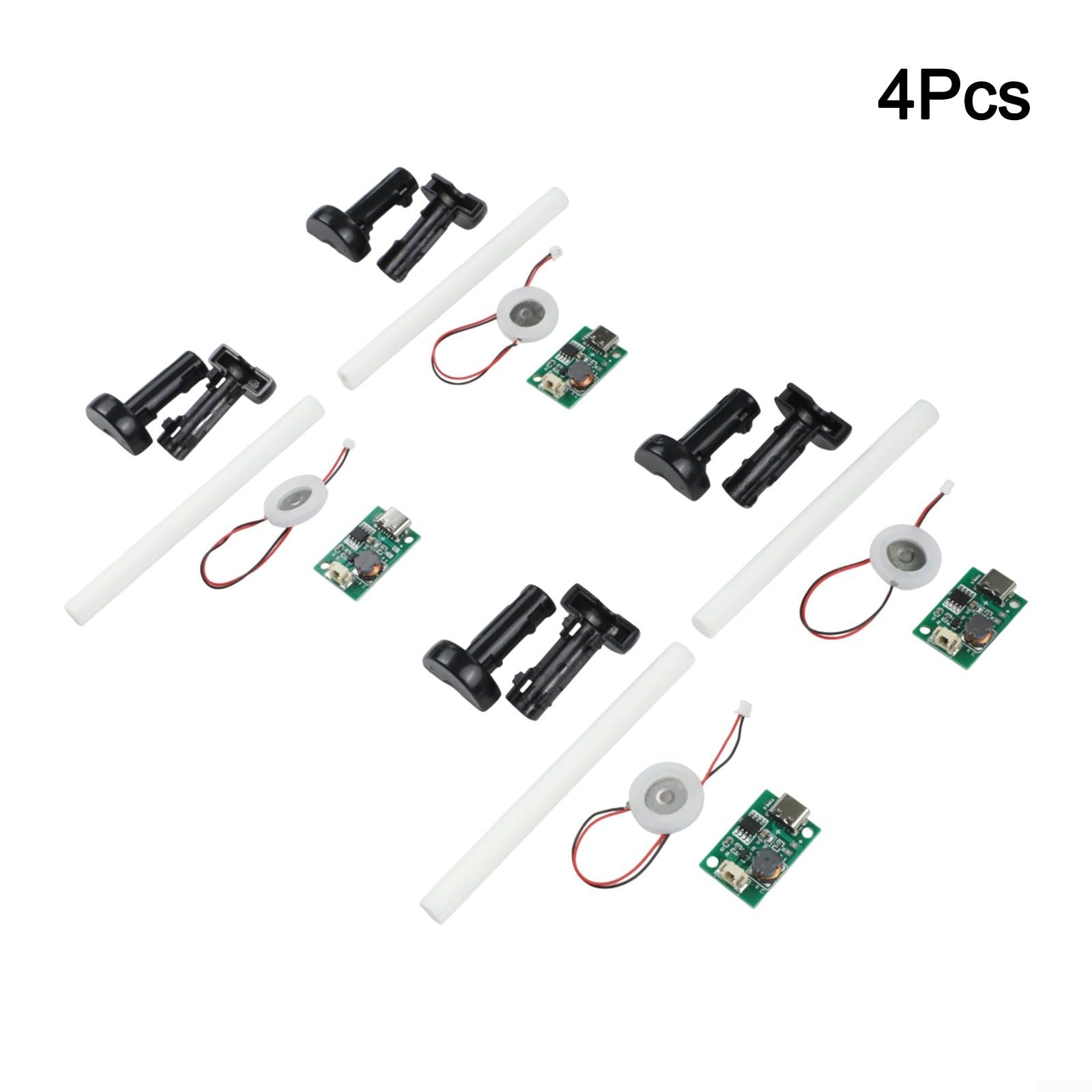 Typ-C Luftbefeuchter-Modul, 4 Stück, USB-Nebelhersteller mit DC 5 V Zerstäuberplatine, Hochfrequenz-Nebel für DIY-Inkubator, FR4-Leiterplatten-Luftbefeuchter, kontinuierlich