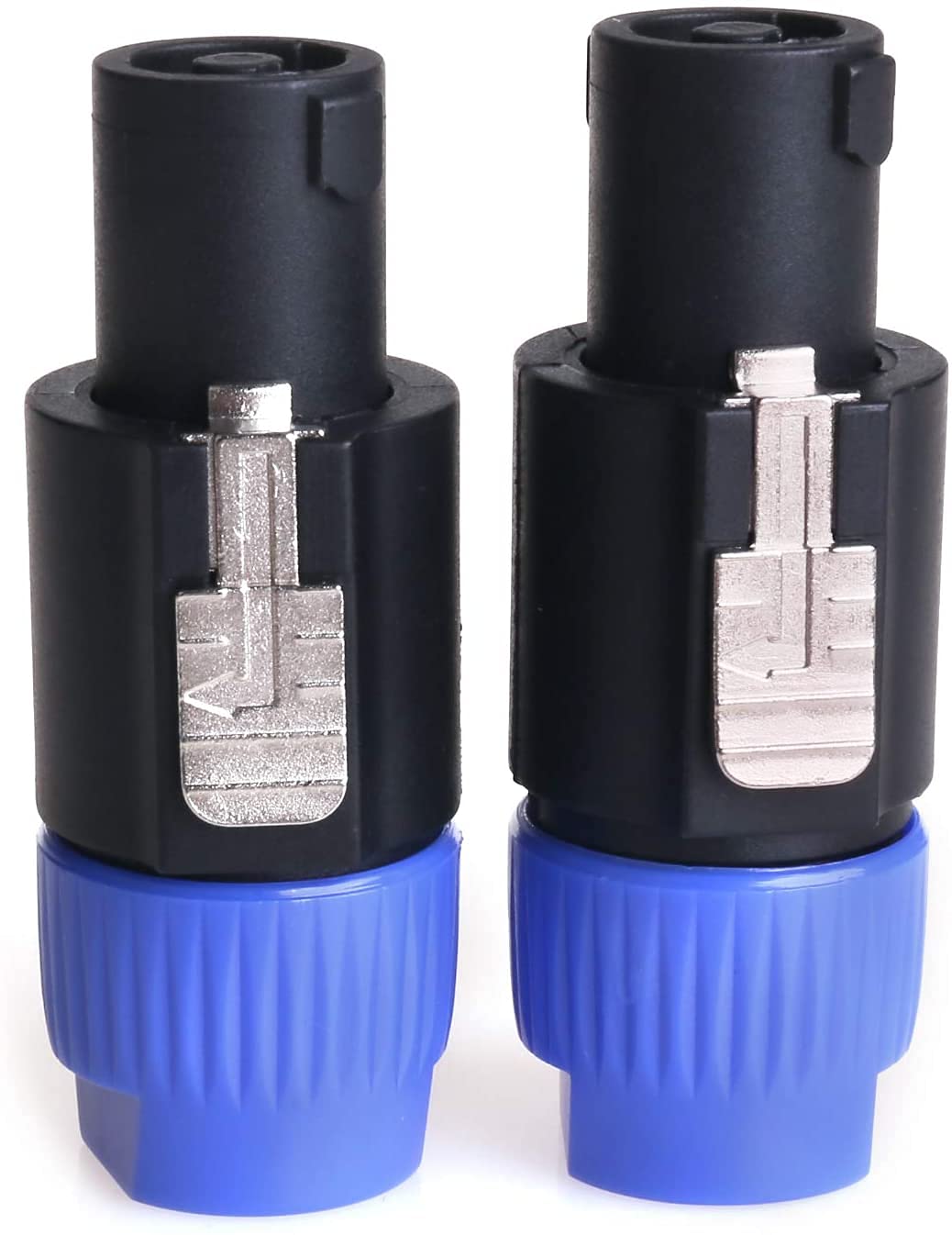 yins NL4FC speakon Cable Amplifier Connector, Audio Speaker Plug Twist Lock 4 Pole Speaker Plug Compatible with Neutrik Speakon NL4FC, NL4FX, NLT4X, NL2FC - 2 Pack (NL4FC-2Pack)