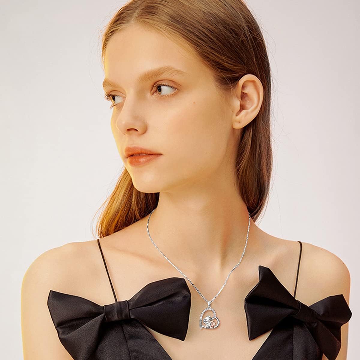 925 Sterling Silver Animal Mother Daughter Necklace for Women Girls Mom Daughter Jewelry Gifts for Wife Daughter - Image 3