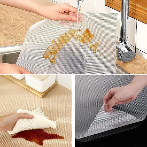 Image of ElastPro (45 cm x 10 m) Diamond Shelf Liners for Kitchen Shelves, Drawer Mats, Shelf Liners, Fridge Mats, Kitchen Cabinet Drawer Mat Liner Sheets (Diamond Textured - Transparent)