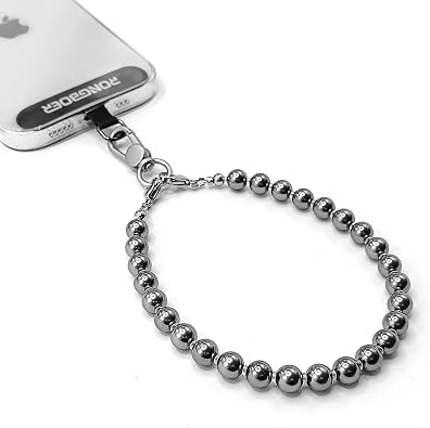 Beaded Phone Strap,Premium Crystal Pearl Lanyard Elegant Chain-Cute&Glossy Wrist Strap for Phone Case,Women Gift,15