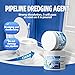 Lanwexy Pipeline Dredging Agent & Drain Cleaner Powder - Heavy Duty Unclogger Declogger with Non-Toxic Crystal Lye to Unclog Clogged Pipes, Remove Hair Clog for Toilet Sink Shower Sewer-1 bottle