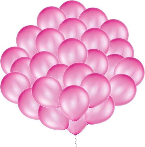 Eshanmu - 100 globos de látex color rosa perlado de 12 pulgadas para fiesta de niños y niñas 12 pulgadas