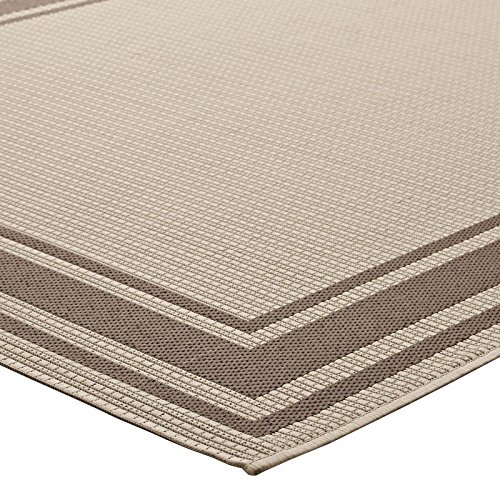 Tapete Modway Rim Solid Border 1x10 pies Beige miniatura 4