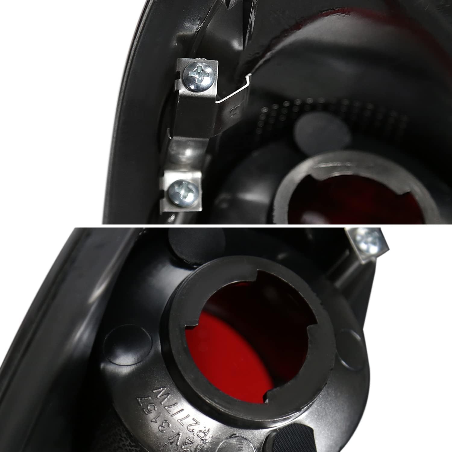 SPEC-D TUNING Black Tail Lights Compatible with 2001-2005 Chrysler PT Cruiser, Left + Right Pair Assembly