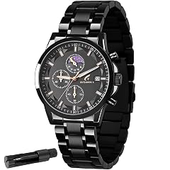 Distinctive Mens Analog Chronograph Watches with Auto Date Multi Subdials Fashion Casual Sport Quartz Wrist Watches with Luminous