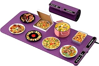 Food Warming Mat Electric Warming Tray 6 Gear Timed 9 Gear Temperature Controlled 18H Auto Power Off Full Surface Rapid Heating Ideal for Buffets Party Gatherings