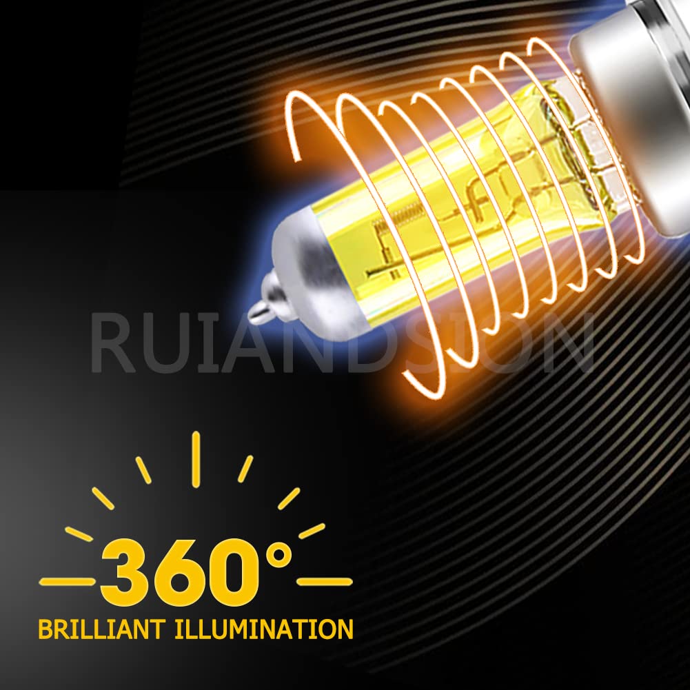 Ruiandsion 2 szt. H7 Halogenowe Światła Przeciwmgielne 100 W 24V Żółta