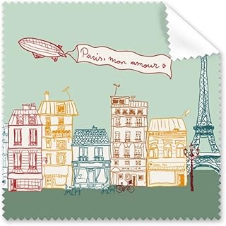 Paris Airship France Mark Line Drawing Cleaning Cloth Phone Screen Glasses Cleaner 5pcs