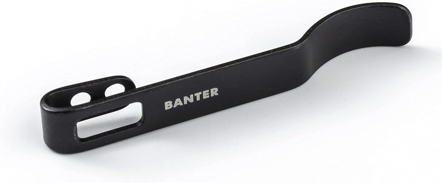 CIVIVI Stainless Steel Pocket Clip Baby Banter Knife, No Screws Included CA-07A (Black)