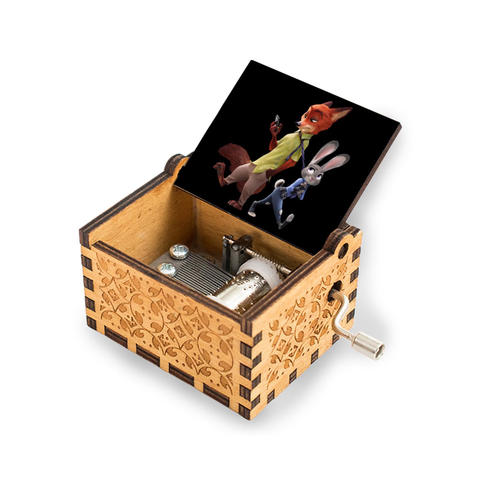 Amazon | オルゴール ズートピア 木製 手回し式 ミュージックボックス