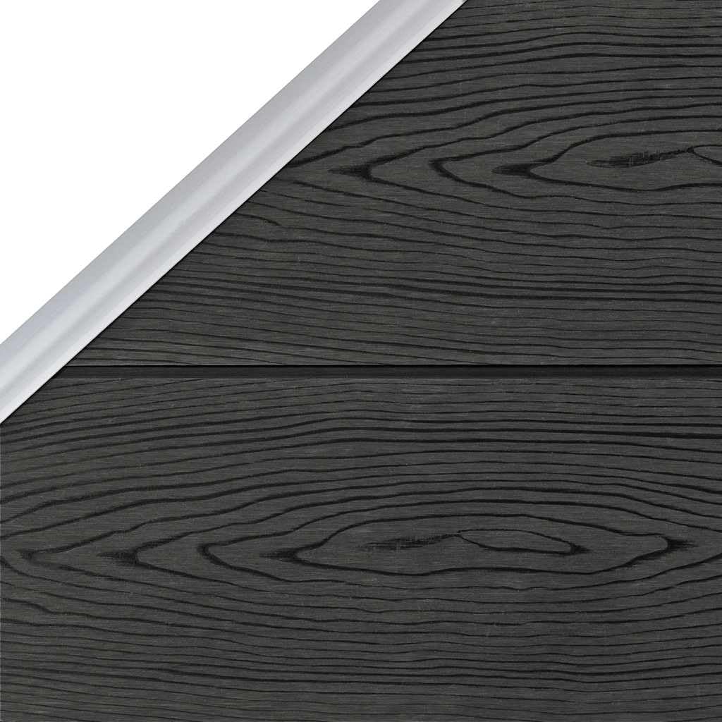 Zaunelement WPC 95x(105-180) cm Grau,Zaunfelder,49071