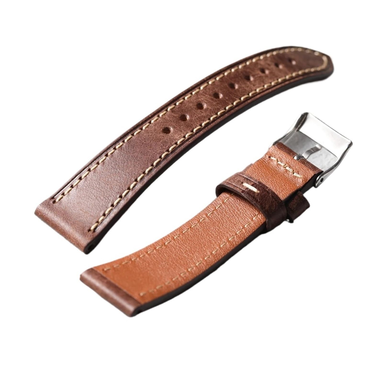 YINGO Handgefertigtes Armband Aus Echtem Leder, 18, 19, 20, 21, 22 Mm