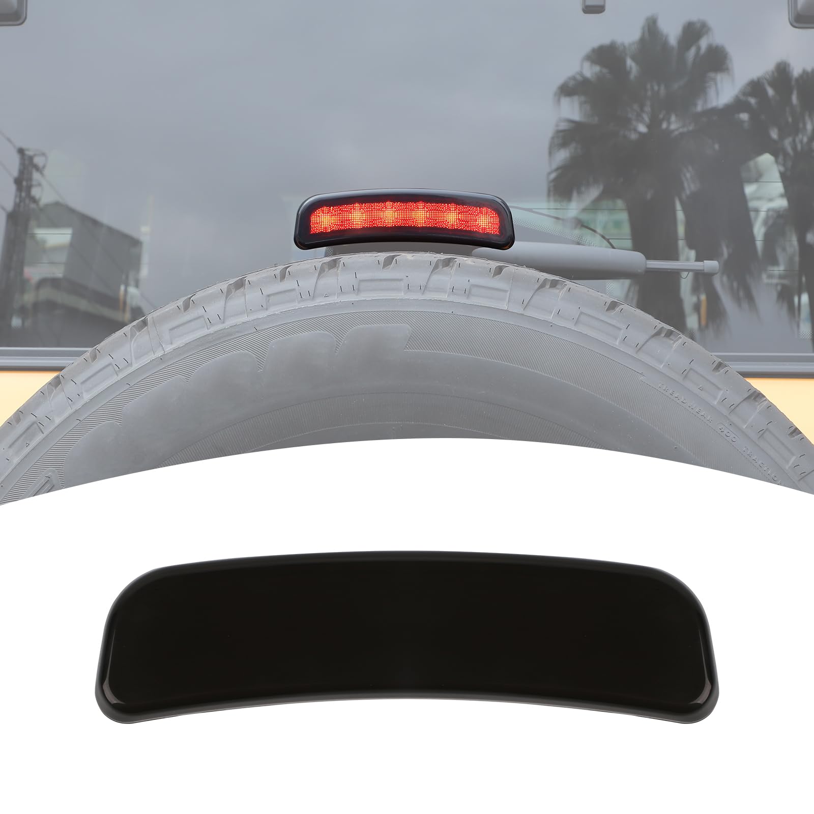 PDKLIN for Bronco 3rd Brake Light Cover Compatible with Ford Bronco 2021 2022 2023 Smoked Black High Mount Brake Light Cover