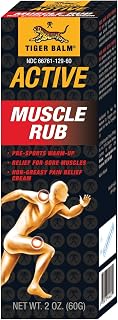 Tiger Balm Active Muscle Rub, 2 oz. ? Muscle Rub for Relief ? Tiger Balm ? Analgesic Cream ? Arthritis Rub ? Non-Greasy Muscle Rub Cream ? Pre-Workout Warm Up ? 2 Pack