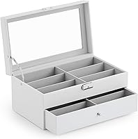 Vista 24 de Caja para anteojos de Co-z, organizador de anteojos, caja de almacenamiento con visualización Negro
