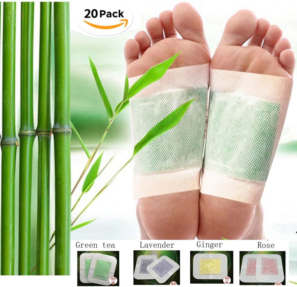 Detox Foot Pads,Foot Patches, Body Toxins Weight Loss Stress Relief Rapid Foot Care and Pain Relief Upgraded 2 in 1,2018 New 20 Pcs…