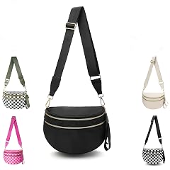 EMMAFY Crossbody Bags For Women Waterproof Oxford Bum Bag with Adjustable Strap Large Capacity Travel Purse