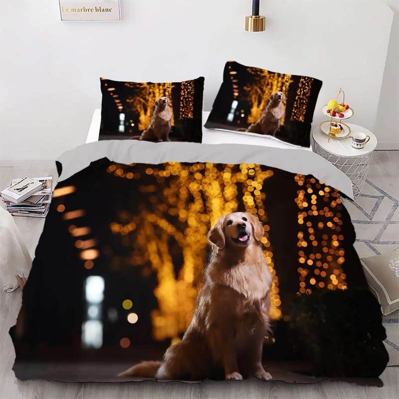 Housse de couette 90x190 cadeau personnalisé enfant imprimé paysage chiens