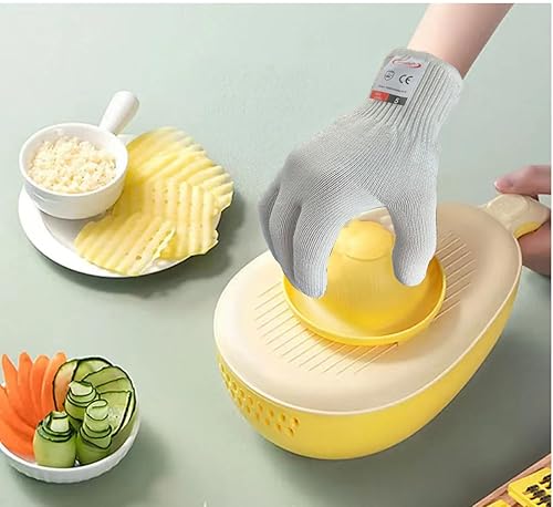 Vista 54 de Guantes de corte, 1 par de guantes resistentes a los cortes de grado alimenticio, guantes resistentes a cortes para cocina, pelado de ostras, Gris