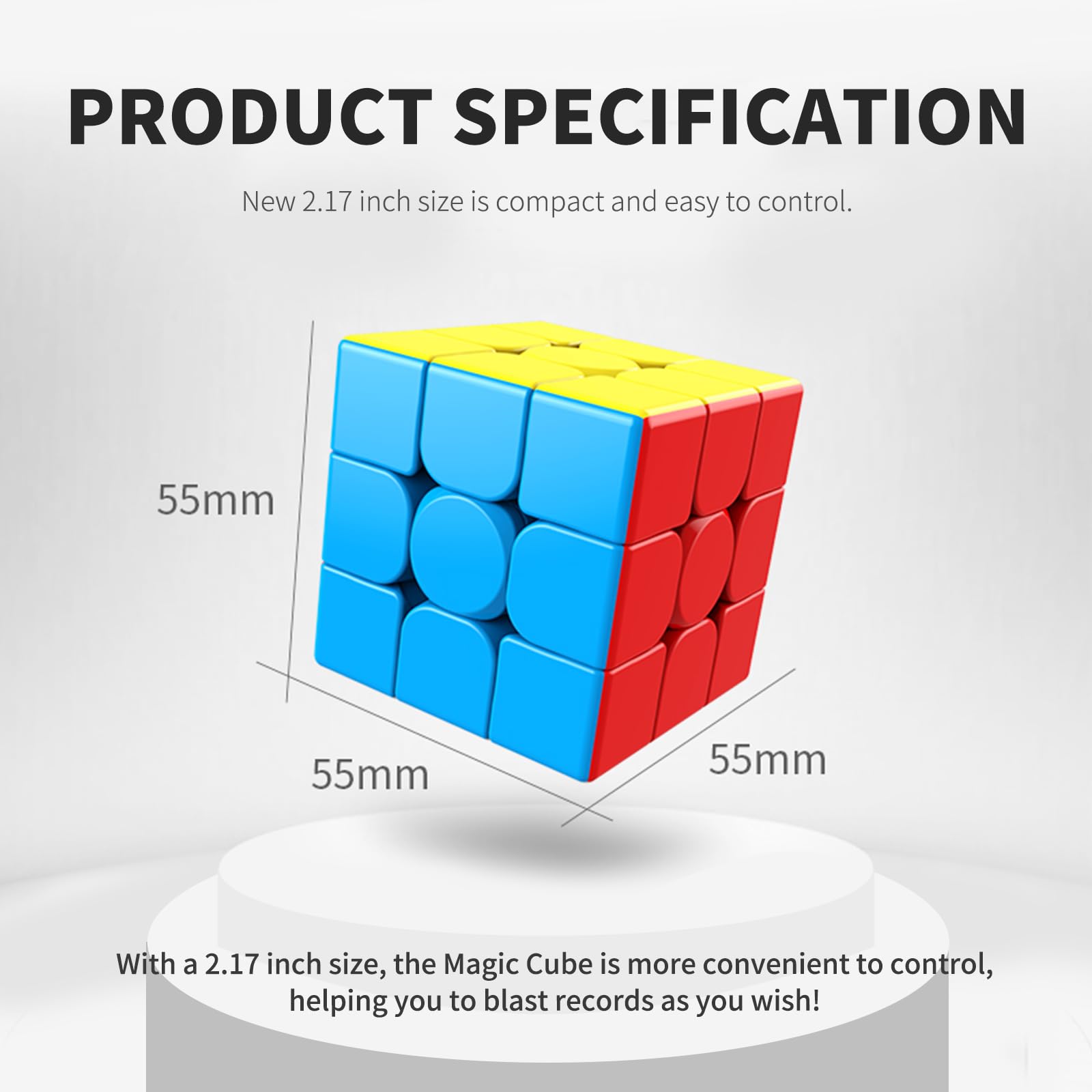 Moyu MEILONG3 Magic Cube 3 x 3 Stickerless Traditional Speed Puzzle Cubing Classroom Educational Toy for Kids