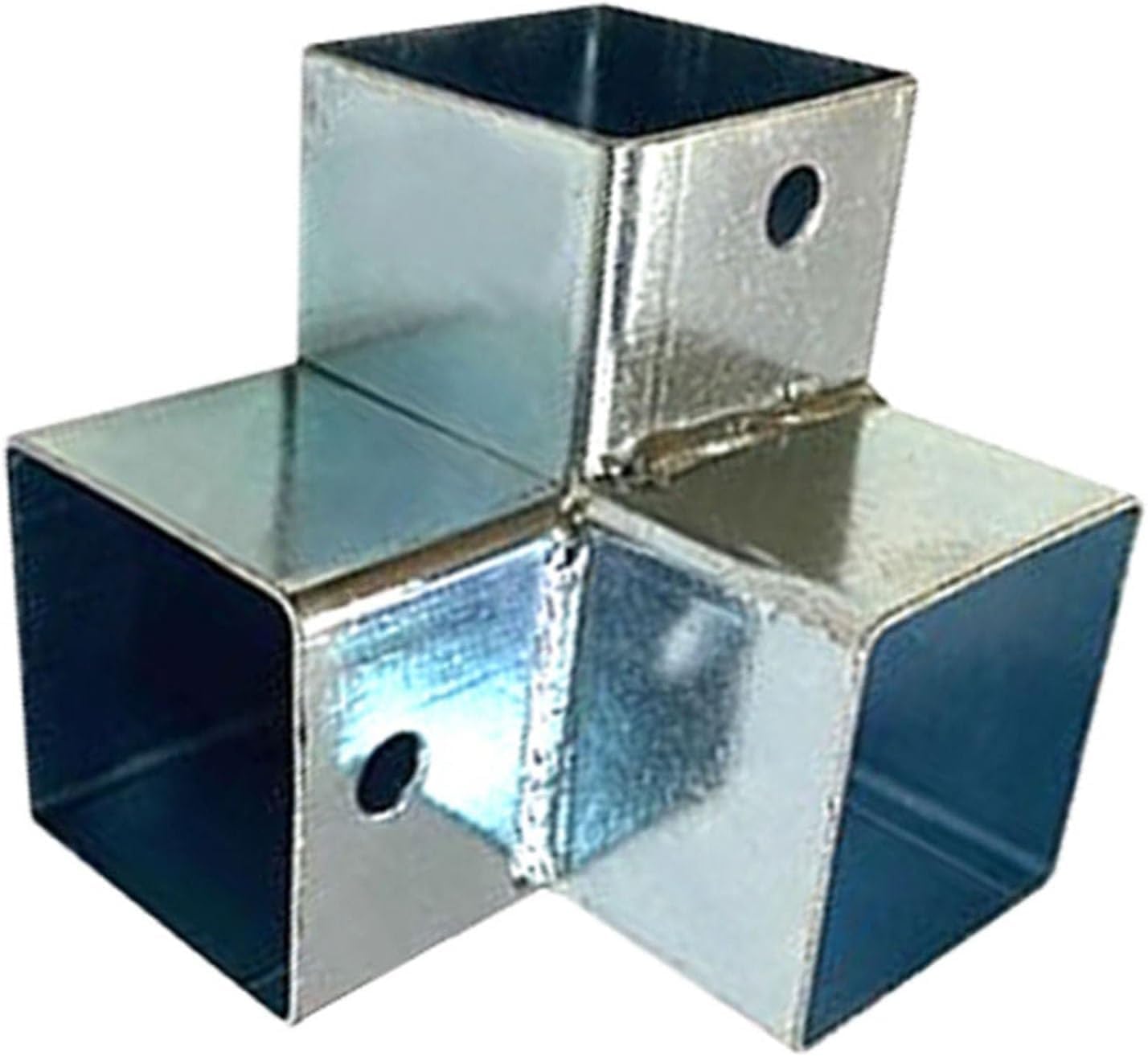 3 Way Square Tube Corner Coupler for Connect Pavilions/Handrails/Fences/Guardrails, Square Tubing Connector 3/4 1 1-1/4 1-1/2 2 Inch, 3 Way Corner Joints 8 12 20 Pcs(Silver-15pcs,60x60mm)