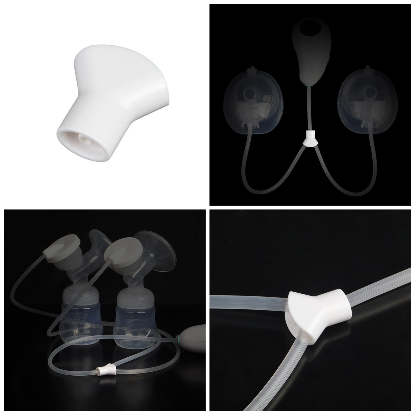 Y Shape Tubing Connection Adapter Breastpump Componnet Connector for Simultaneous Use Double Electric Breast Pumps