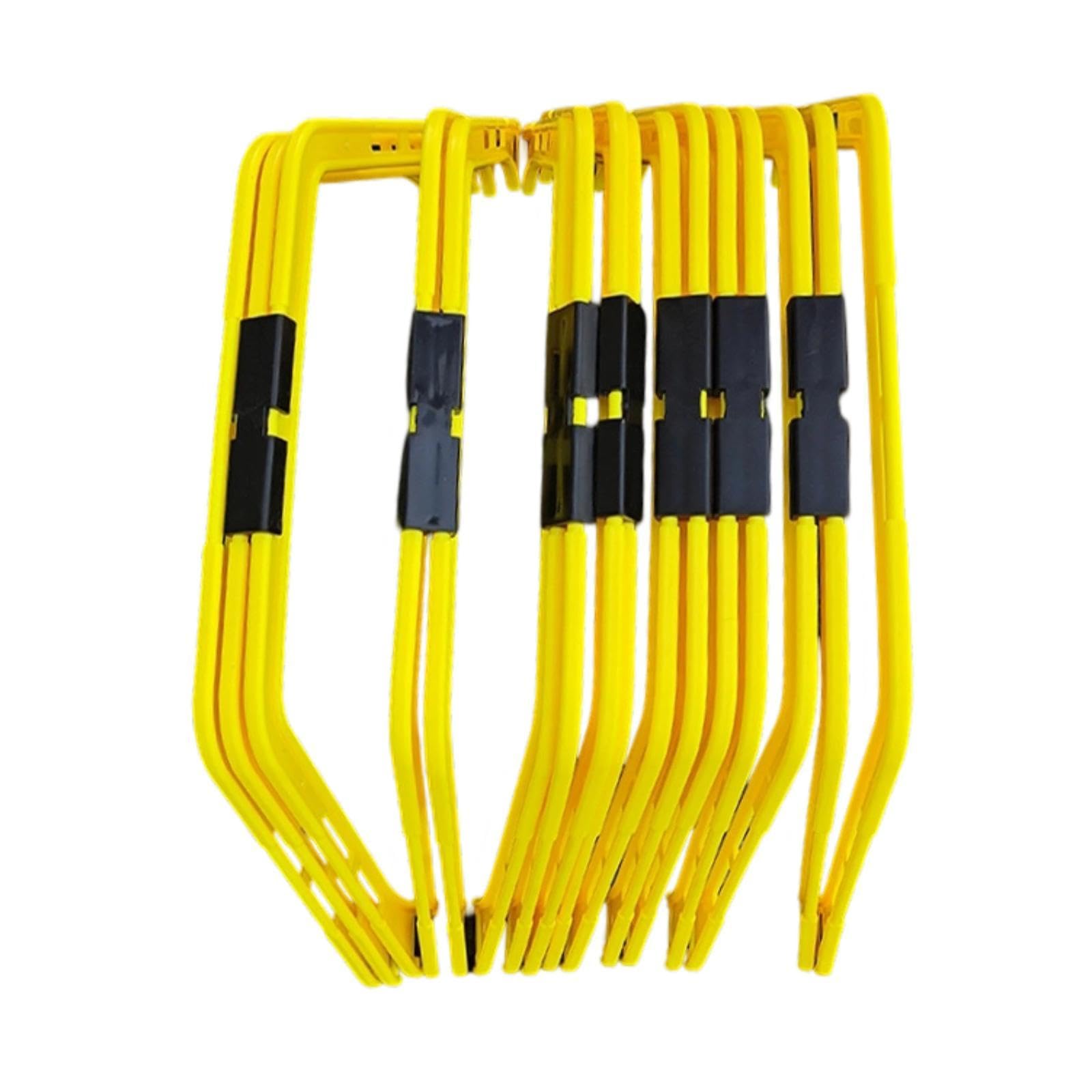 Yiju Soccer Agility Ladder Exercise Speed Training Hurdles Instant Set up Jumping Obstacles Fitness Equipment for Sports Track, Yellow