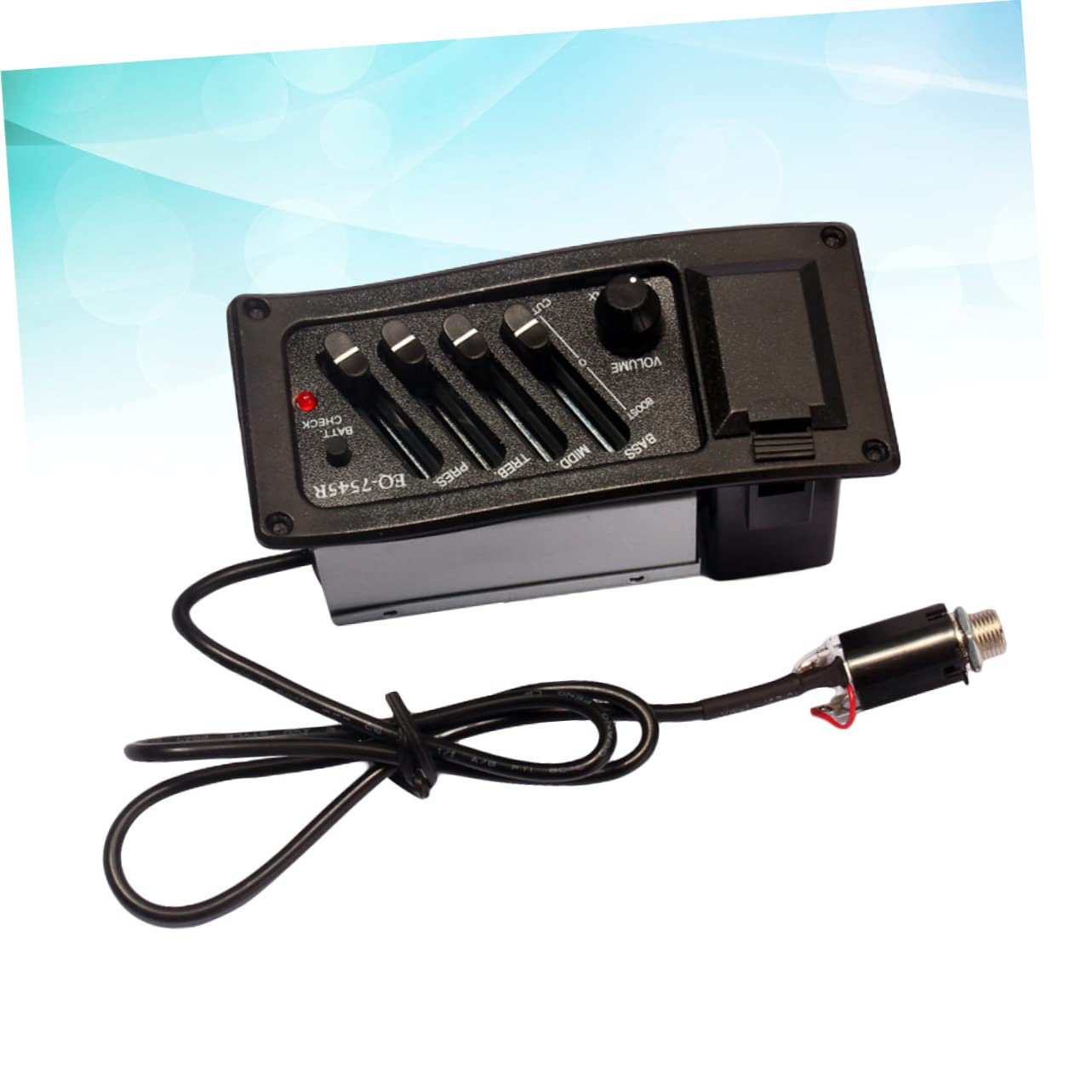 ibasenice 2pezzi Pickup Per Chitarra Acustica Eq Con Equalizzatore Bande e Controllo Volume Facile Da Installare Accessorio Per Amplificare Suono Della Folk Guitarra Inclusa Connessione Con