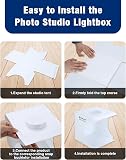 PULUZ Mini Photo Studio Box, 20cm Portable Light box Tent Kit, White Folding Lighting Softbox with 20 LED Lights + 6 Backdrops for Product Display - 7
