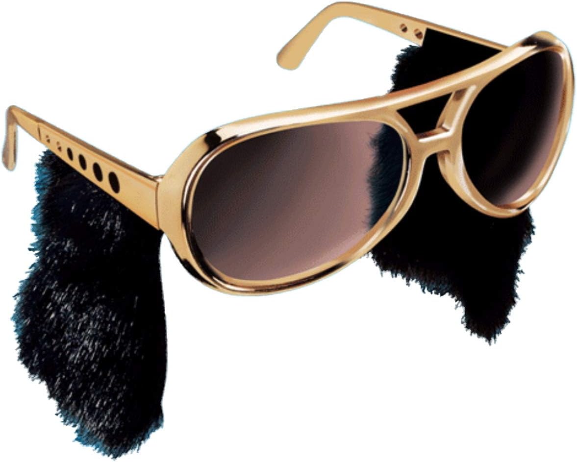 Rock & Roll Sunglasses w/Sideburns