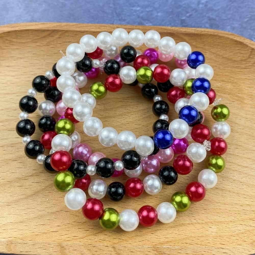 1000 Pcs Pearl Craft Beads - Loose Pearls, 6mm Round Spacer Beads for Earring, Bracelet, Necklace, Key Chains, Jewelry DIY Craft Making, Decoration and Vase Filler (6mm, Light Pink) - Image 6