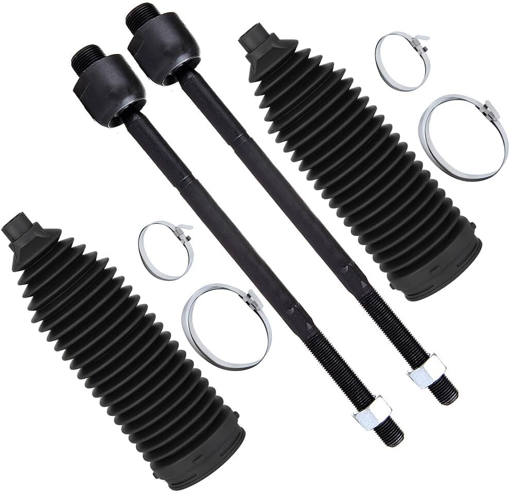 SCITOO 4pcs Front Suspension Kit Inner Tie Rod End w/Boot for 1999-2006 for Chevy Silverado 1500 2007 for Chevy Silverado 1500 Classic 1999-2006 for GMC Sierra 1500 2007 for GMC Sierra 1500 Classic