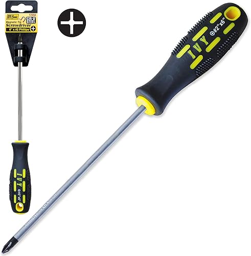 Miniatura 9 de IVY Classic 17401 Juego de destornilladores magnéticos ranuradosPhillips de 6 piezas, 6 piezas, mango Power Pro Grip